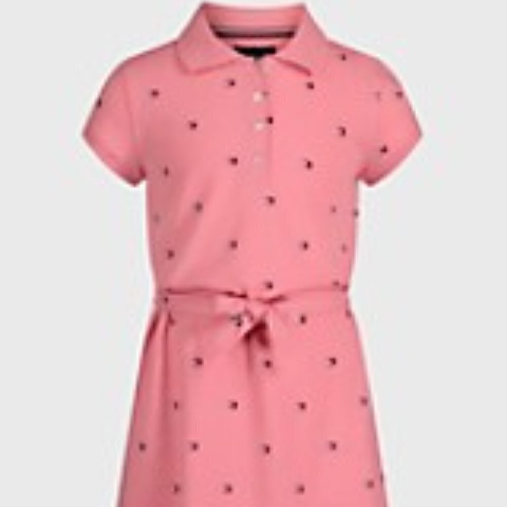 NWT Tommy Hilfiger Girls Flamingo Plume Dress Size XL